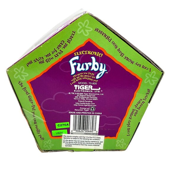 1998 Furby Frog Green White Blue Eyes 70-800 Gen 3 Collector Condition SEALED! - Picture 8 of 8